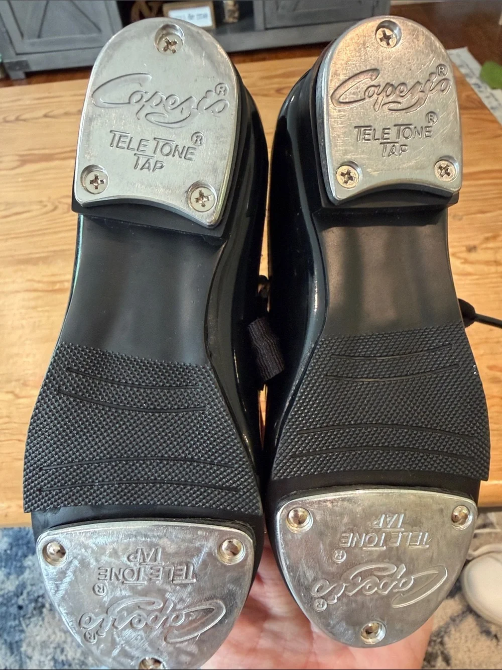 Capezio Black Tap Shoes with Ties